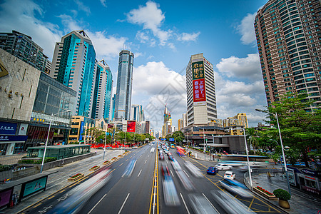 广东旅游深圳电子市场华强北商圈背景