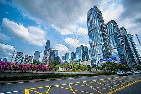 深圳福田区写字楼cdb建筑地标图片素材