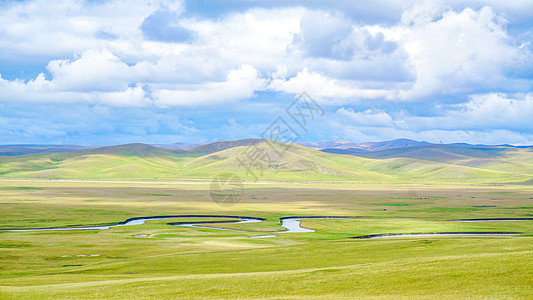 锡林格勒呼伦贝尔草原风光背景