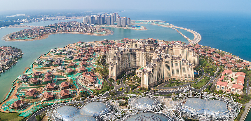 海南瞻洲市海花岛景区航拍