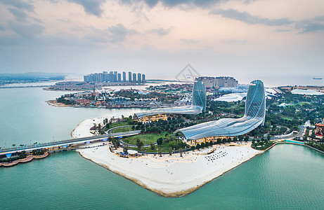 涠洲海南瞻洲市海花岛双子塔酒店背景