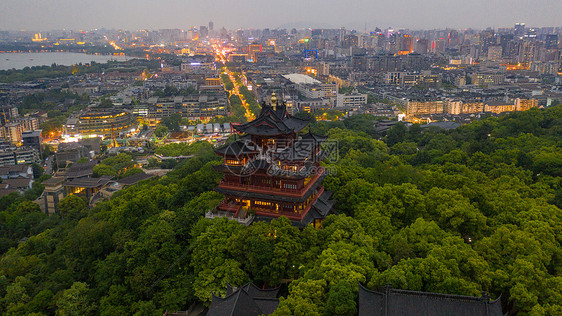 浙江杭州吴山城隍阁夜景图片