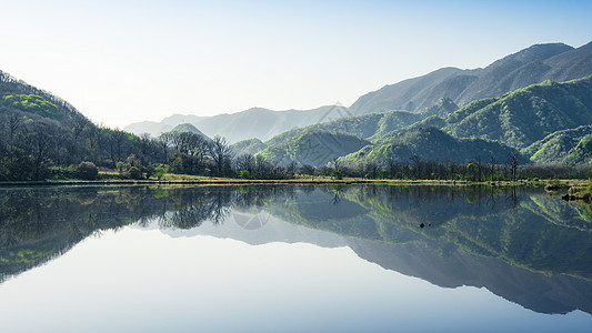 湖月湖北神农架林区大九湖自然风景背景