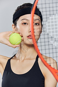 年轻活力网球美女图片