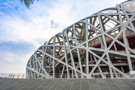 北京地标国家体育馆鸟巢和玲珑塔高清图片