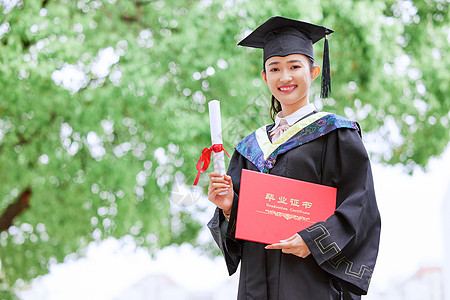 入学面试拿着入学通知书的手部特写背景