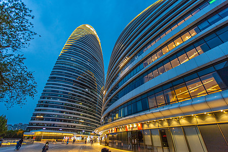 北京网红建筑望京soho图片素材