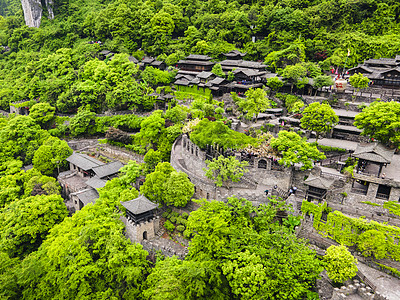 湖北5A风景区三峡人家巴王宫航拍图片