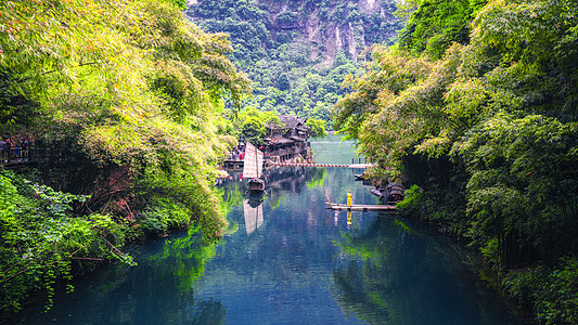 湖北宜昌5A风景区三峡人家龙进溪高清图片