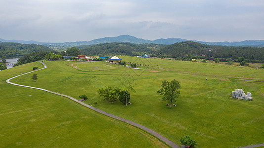 武汉黄陂木兰草原夏季风光背景图片