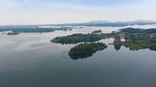 武汉黄陂木兰湖风光背景图片