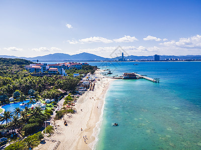 海滨度假海南三亚5A风景区蜈支洲岛背景