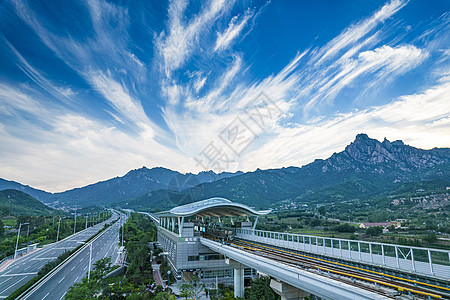 滨海大道青岛地铁第11号线车站背景