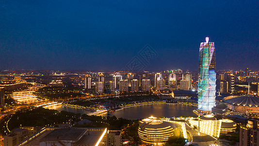 郑州城市风光大玉米夜景照片