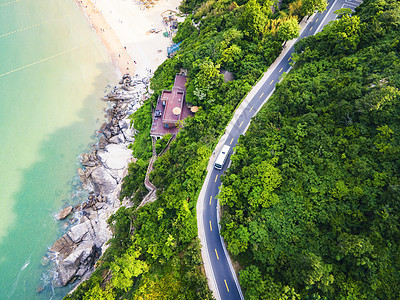 连云港连岛景区滨海公路道路背景