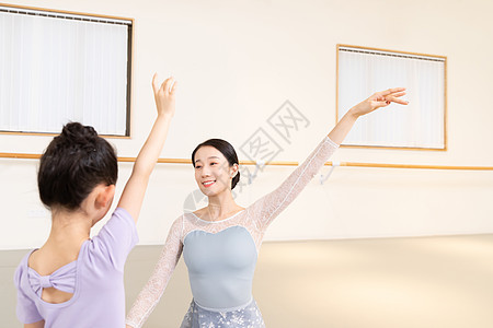 芭蕾舞老师纠正儿童动作图片