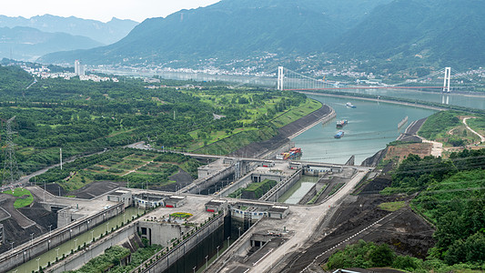 三峡大坝景区环境高清图片