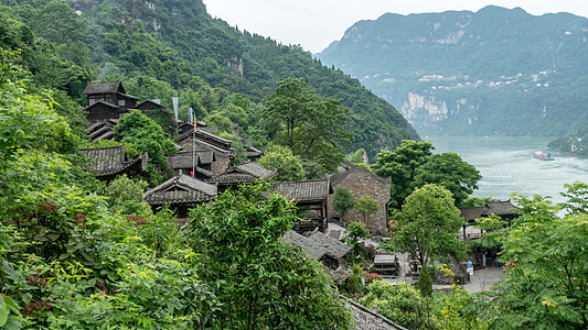 三峡人家景区里的巴王寨高清图片