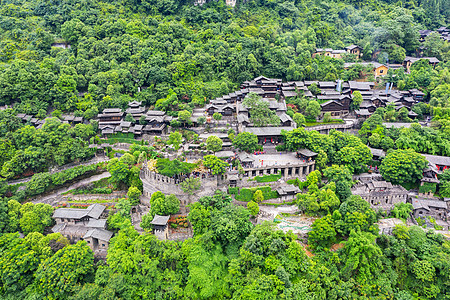 三峡人家景区里的巴王寨背景图片