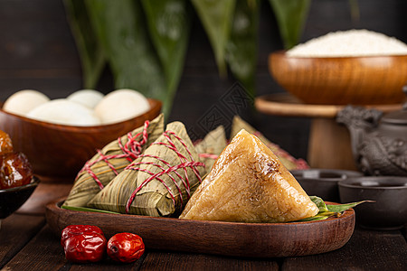 蜜枣粽子端午节好吃的粽子背景