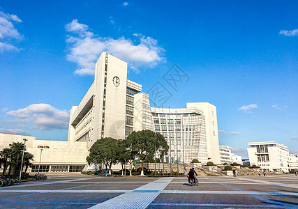 高校图书馆上海大学校园风景背景