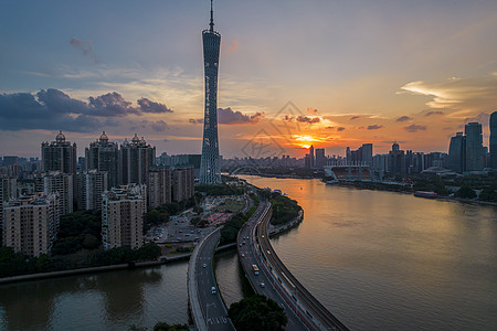航拍广州城市建筑图片