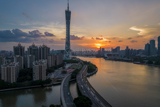 航拍广州城市建筑图片