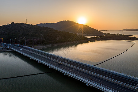 航拍苏州5A景区太湖大桥背景