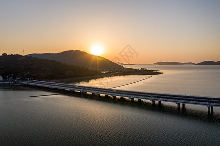 航拍苏州5A景区太湖大桥背景