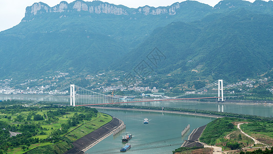 大坝风光三峡大坝景区环境背景