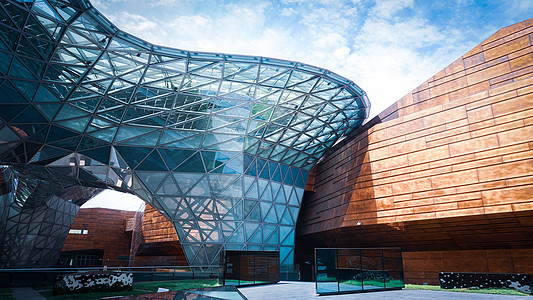 科技建筑上海世博博物馆背景