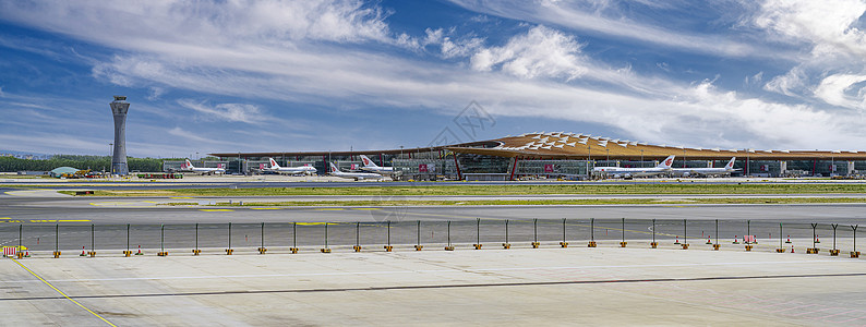 飞机首都国际机场T3背景