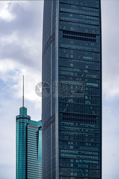 特写深圳地王与京基的建筑图片