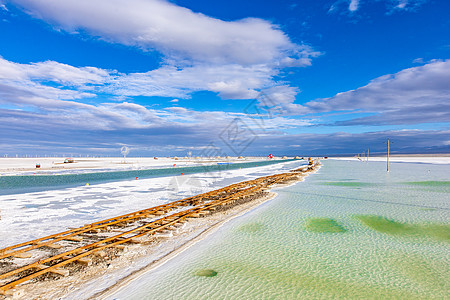 青海地标茶卡盐湖天空一号景区高清图片