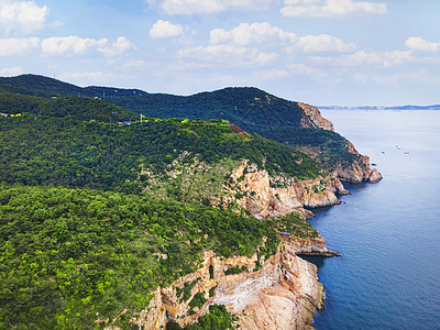 日照灯塔风景区大连4A风景区棒棰岛景区背景