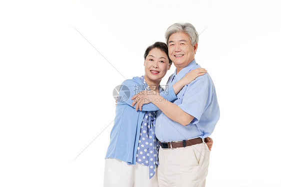 甜蜜的老年夫妻形象图片