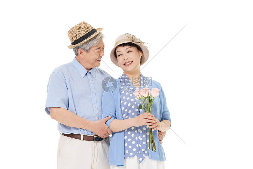 甜蜜的老年夫妻图片