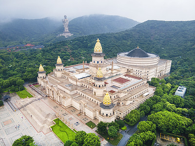 5A风景区无锡灵山大佛梵宫航拍图片素材