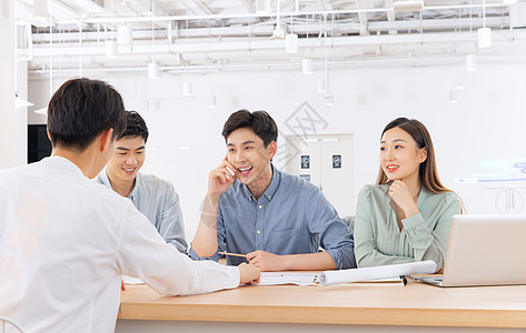 室内设计师团队装修室内设计师讨论设计方案背景