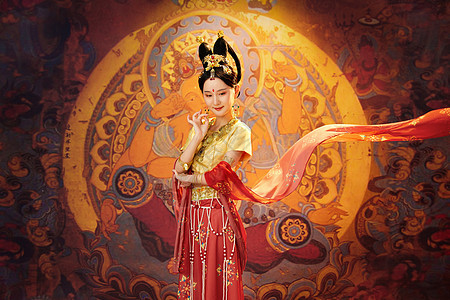中国风古典敦煌美女乐姬图片