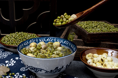 绿豆汤美食食材三伏天高清图片