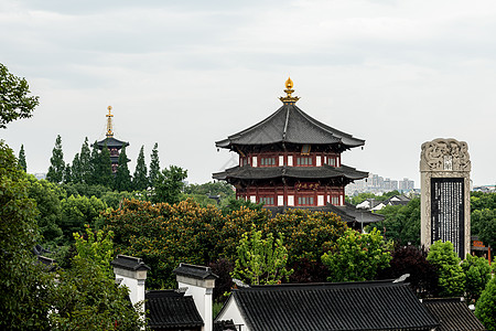 苏州古建筑苏州著名旅游景点寒山寺背景