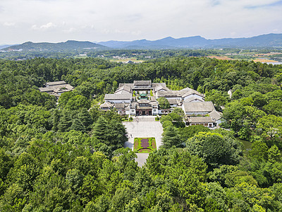 航拍刘少奇故居5A景点刘少奇纪念馆背景