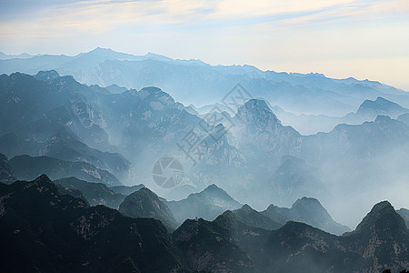 华山景区无人机照片高清图片