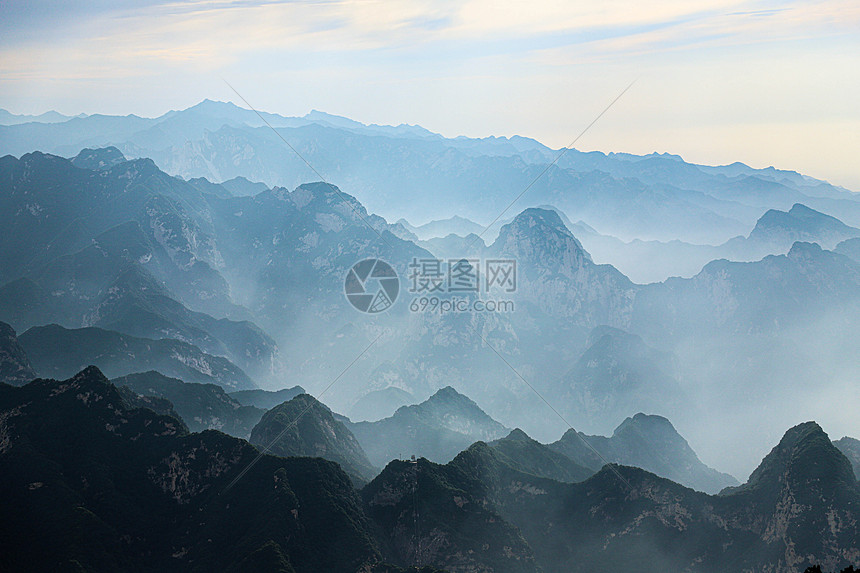 华山景区无人机照片图片