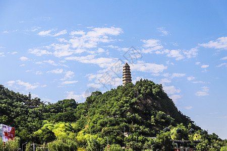 延安宝塔山红色圣地高清图片