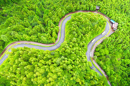 5A风景区明月山U型山路图片