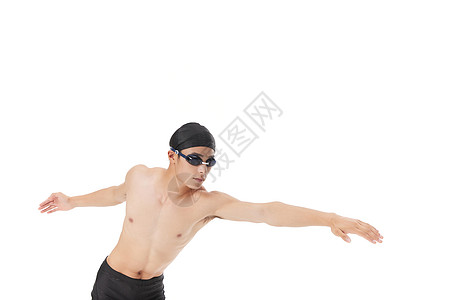 包车游游泳跳水运动员形象背景