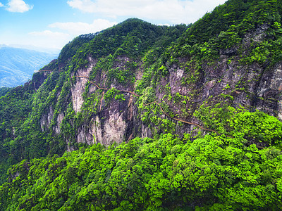 5A风景区明月山青云栈道背景图片