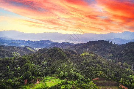 5A风景区明月山黄昏日暮背景图片